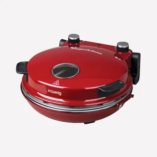 NAPL350 Pizzaofen, Pizza Durchmesser 32 cm, 350 Grad C, Keramik Steinplatte, Rot