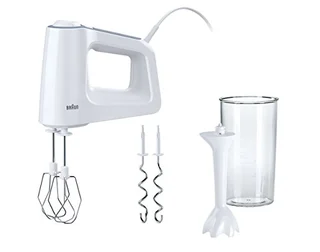 MultiMix 3 HM 3105 Handmixer – Handrührgerät mit 5 Geschwindigkeitsstufen & Turbo-Funktion, inkl. Schneebesen, Knethaken, Pürierstab und 600 ml Mix-