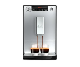 Solo - Kaffeevollautomat mit höhenverstellbarem Auslauf, kleine Kaffeemaschine mit abnehmbarem Wassertank, für z. B. Espresso oder Café Crème, silber