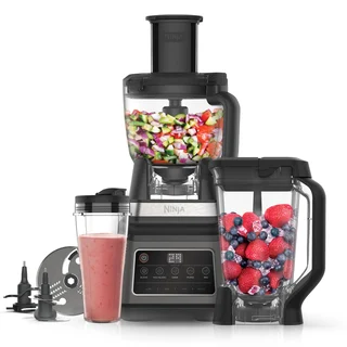 3-in-1 Küchenmaschine & Mixer mit 5 Programmen: Mixen, Max Mixen, Hacken, Mischen, Pürieren, 1,8L Schüssel, 2,1L Krug, 700ml Becher, 1200W,