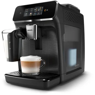 2300 Series Kaffeevollautomat - 4 Getränke, Modernes Farb-Touchscreen-Display, LatteGo-Milchsystem, SilentBrew, 100% Keramikmahlwerk,