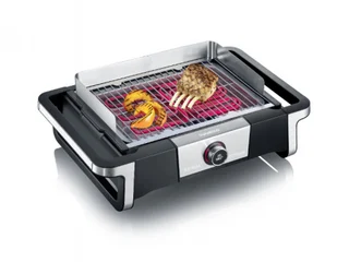 SENOA DigitalBOOST Elektrogrill für drinnen und draußen, Tischgrill mit schnellem Grillstart bis 500 °C, Balkon Grill mit SafeTouch-Oberfläche,