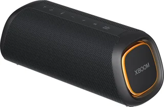 XBOOM Go DXG7, tragbarer Bluetooth-Lautsprecher (40 Watt, Google Assistant, Siri, Beleuchtung), Schwarz