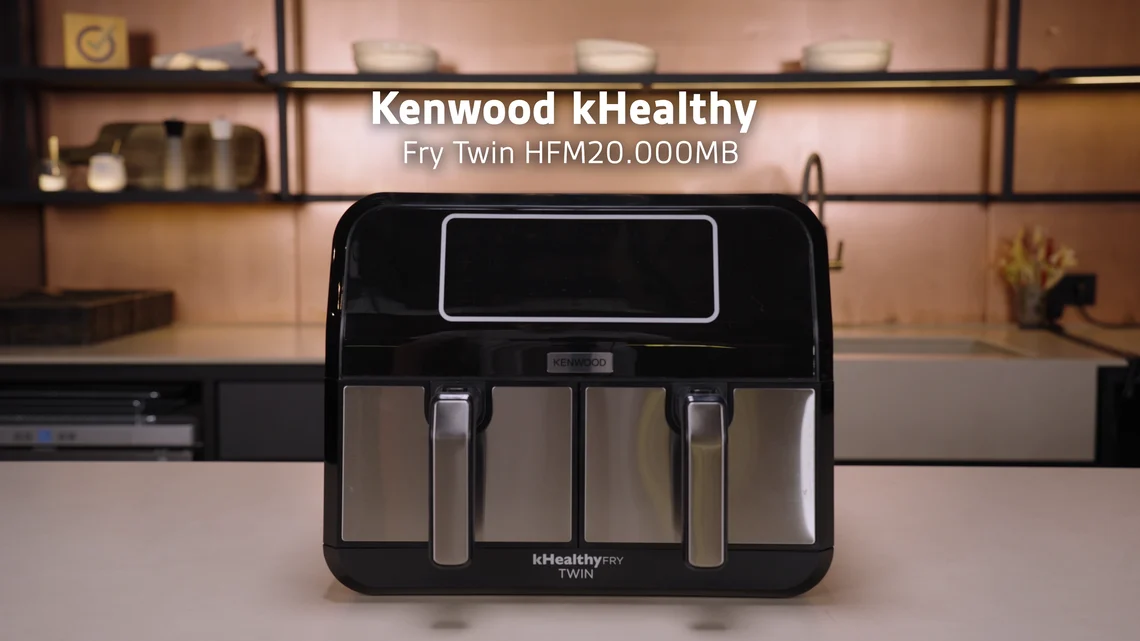 Der Kenwood FryTwin HFM20.000MB ist eine günstige Doppelkammer-Heißluftfritteuse.