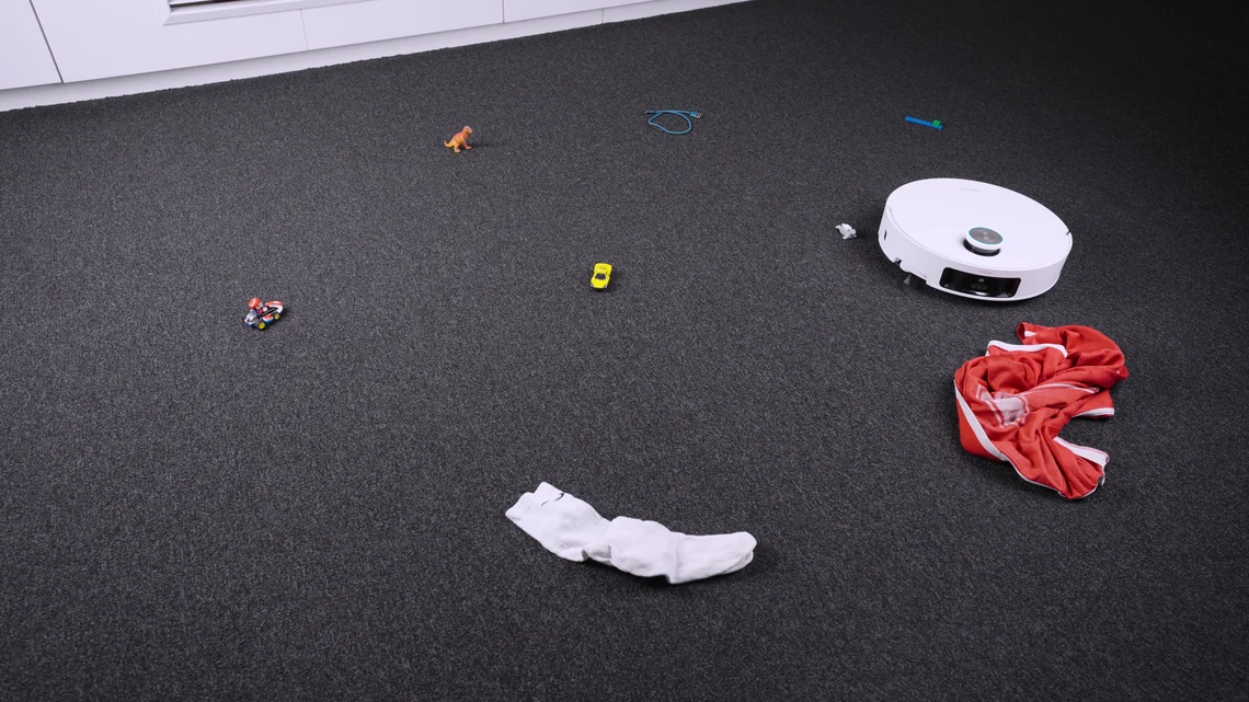 Beim Hindernisparcours war der Dreame X50 Ultra fast perfekt und räumte keines unserer ausgelegten Objekte ab.