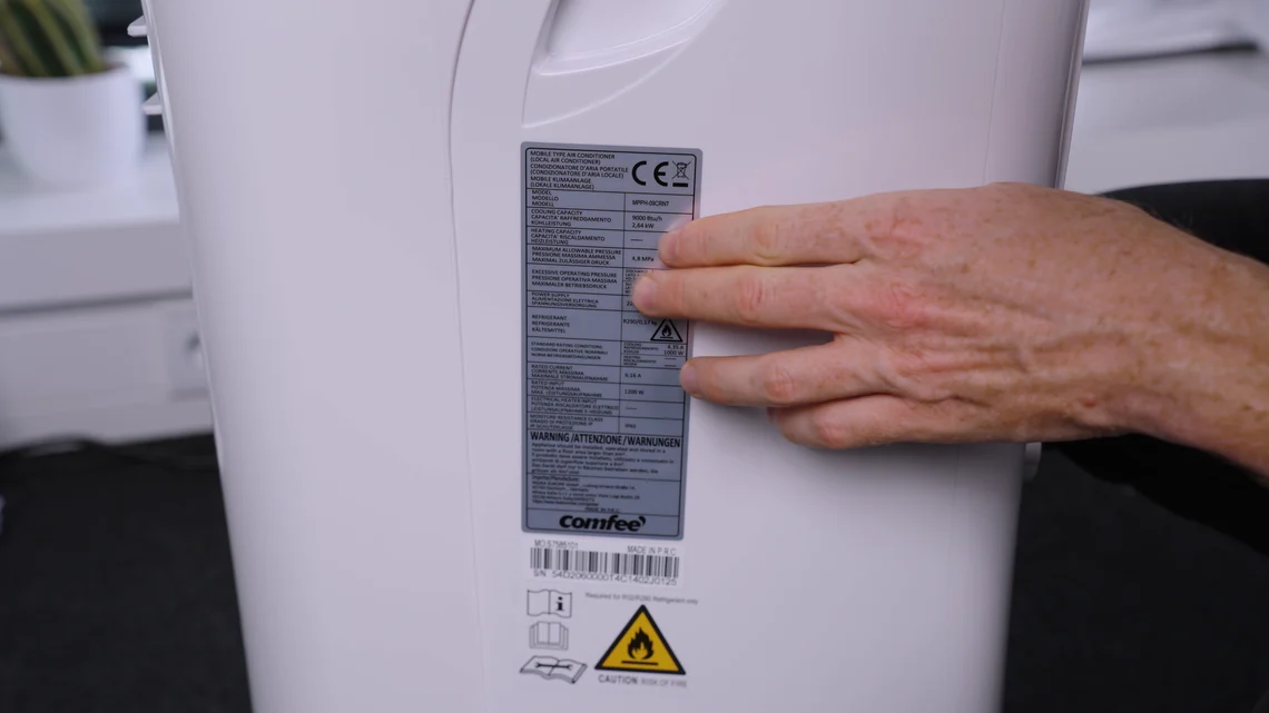 9000 BTU und 1200 Watt Nennleistung hat die Comfee in petto.